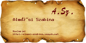 Almási Szabina névjegykártya