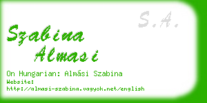 szabina almasi business card
